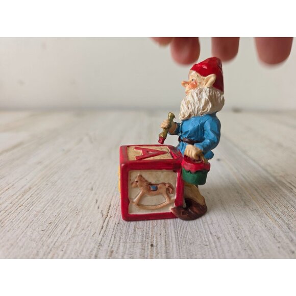 Vintage elf black painting toy figurine village Xmas decor - Picture 2 of 8
